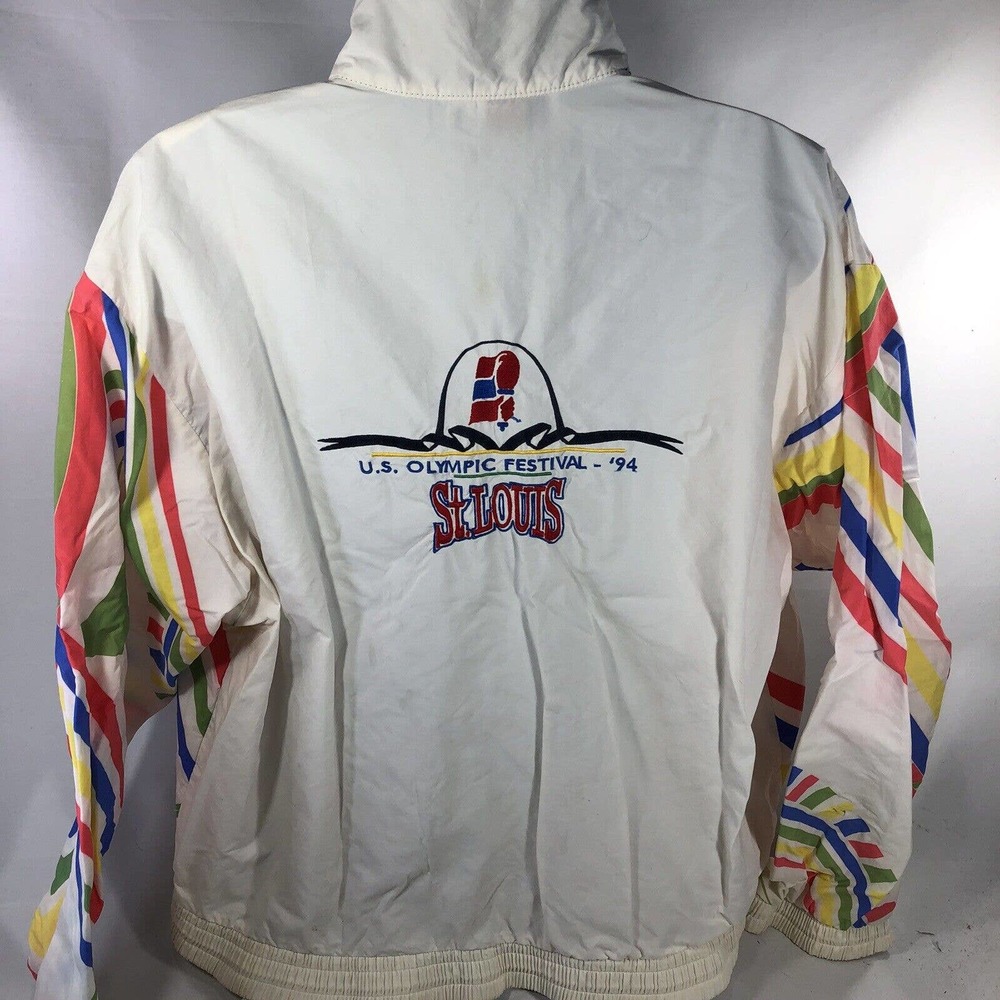 Vintage US Olympic St. Louis 1994 Festival Jacket XL Windbreaker Full Zip 90s